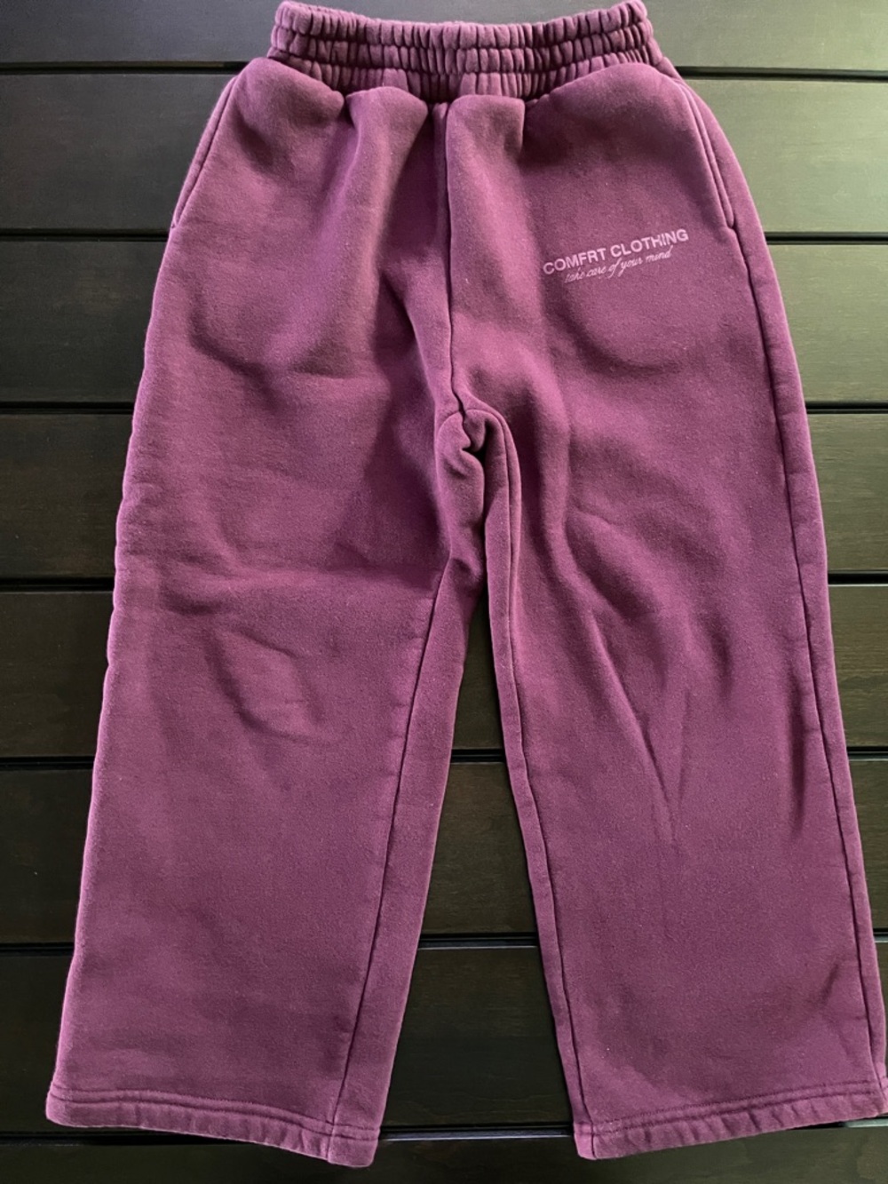 Comfrt Kids Plum Fleece Bottoms
